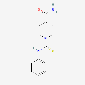 molecular formula C13H17N3OS B5711868 1-(anilinocarbonothioyl)-4-piperidinecarboxamide 