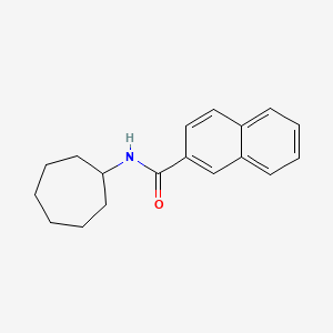molecular formula C18H21NO B5711877 N-cycloheptyl-2-naphthamide 