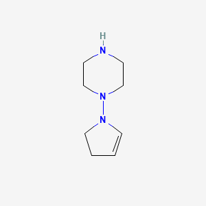 molecular formula C8H15N3 B571189 1-(2,3-Dihydro-1H-pyrrol-1-yl)piperazine CAS No. 116143-29-4