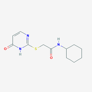 molecular formula C12H17N3O2S B5711897 N-cyclohexyl-2-[(4-hydroxy-2-pyrimidinyl)thio]acetamide 