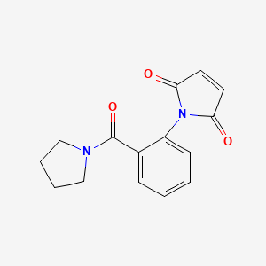 molecular formula C15H14N2O3 B5711905 1-[2-(1-pyrrolidinylcarbonyl)phenyl]-1H-pyrrole-2,5-dione 