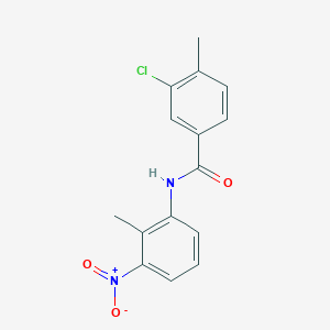 molecular formula C15H13ClN2O3 B5711912 3-chloro-4-methyl-N-(2-methyl-3-nitrophenyl)benzamide 