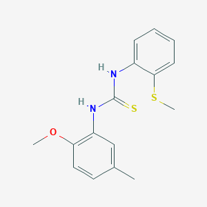 molecular formula C16H18N2OS2 B5711936 N-(2-methoxy-5-methylphenyl)-N'-[2-(methylthio)phenyl]thiourea 