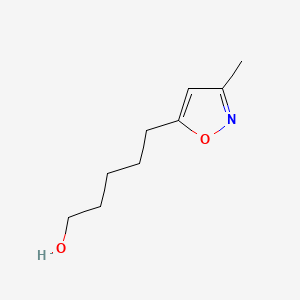 molecular formula C9H15NO2 B571194 3-Methyl-5-(5-hydroxypentyl)isoxazole CAS No. 118276-21-4