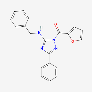 molecular formula C20H16N4O2 B5711948 N-benzyl-1-(2-furoyl)-3-phenyl-1H-1,2,4-triazol-5-amine 