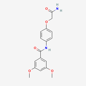 molecular formula C17H18N2O5 B5711952 N-[4-(2-amino-2-oxoethoxy)phenyl]-3,5-dimethoxybenzamide 