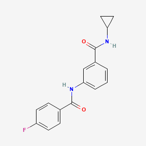 molecular formula C17H15FN2O2 B5711956 N-cyclopropyl-3-[(4-fluorobenzoyl)amino]benzamide 