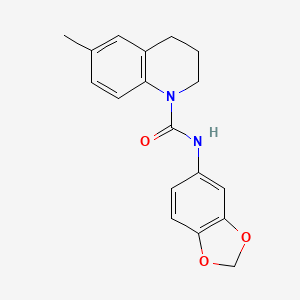 molecular formula C18H18N2O3 B5711973 N-1,3-benzodioxol-5-yl-6-methyl-3,4-dihydro-1(2H)-quinolinecarboxamide 