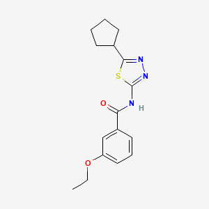 molecular formula C16H19N3O2S B5711994 N-(5-cyclopentyl-1,3,4-thiadiazol-2-yl)-3-ethoxybenzamide 