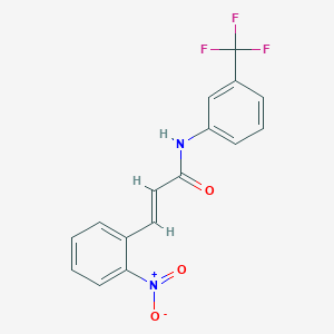 molecular formula C16H11F3N2O3 B5712000 3-(2-nitrophenyl)-N-[3-(trifluoromethyl)phenyl]acrylamide 
