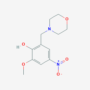 molecular formula C12H16N2O5 B5712005 2-methoxy-6-(4-morpholinylmethyl)-4-nitrophenol 