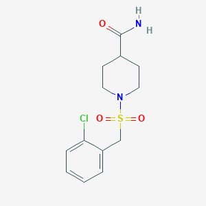 molecular formula C13H17ClN2O3S B5712008 1-[(2-chlorobenzyl)sulfonyl]-4-piperidinecarboxamide 