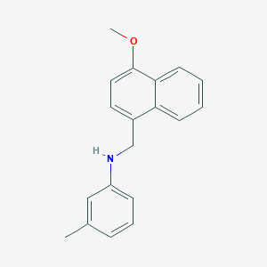 molecular formula C19H19NO B5712009 N-[(4-methoxy-1-naphthyl)methyl]-3-methylaniline 
