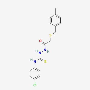 N-(4-chlorophenyl)-2-{[(4-methylbenzyl)thio]acetyl}hydrazinecarbothioamide