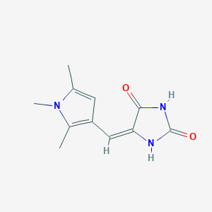 molecular formula C11H13N3O2 B5712024 5-[(1,2,5-trimethyl-1H-pyrrol-3-yl)methylene]-2,4-imidazolidinedione 
