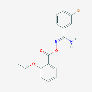 molecular formula C16H15BrN2O3 B5712034 [(Z)-[amino-(3-bromophenyl)methylidene]amino] 2-ethoxybenzoate 