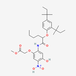 molecular formula C31H45N2O8+ B571206 [2-[2-(2,4-Di-tert-pentylphenoxy)hexanoylamino]-4-hydroxy-5-nitrophenoxy]acetic acid methyl ester CAS No. 119142-65-3