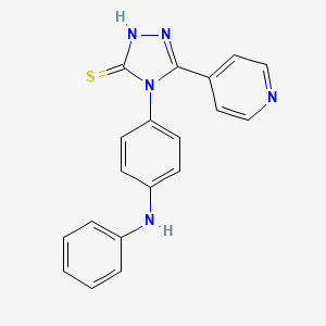 molecular formula C19H15N5S B5712083 4-(4-anilinophenyl)-5-(4-pyridinyl)-4H-1,2,4-triazole-3-thiol 