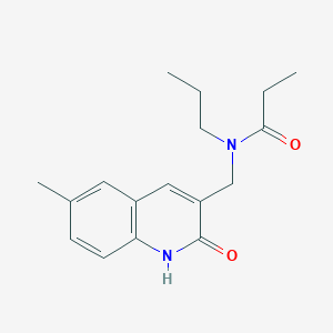 molecular formula C17H22N2O2 B5712105 N-[(2-hydroxy-6-methyl-3-quinolinyl)methyl]-N-propylpropanamide 