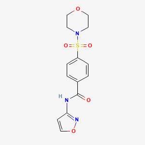 molecular formula C14H15N3O5S B5712114 N-3-isoxazolyl-4-(4-morpholinylsulfonyl)benzamide 