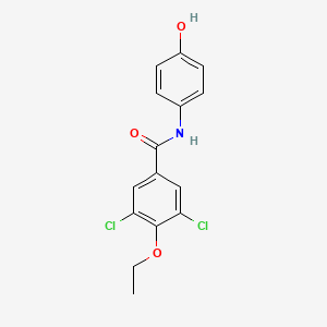 molecular formula C15H13Cl2NO3 B5712117 3,5-dichloro-4-ethoxy-N-(4-hydroxyphenyl)benzamide 
