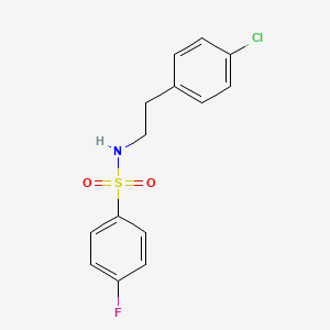 molecular formula C14H13ClFNO2S B5712135 N-[2-(4-chlorophenyl)ethyl]-4-fluorobenzenesulfonamide 