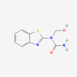 molecular formula C9H9N3O2S B571214 N-1,3-Benzothiazol-2-yl-N-(hydroxymethyl)urea CAS No. 115144-51-9