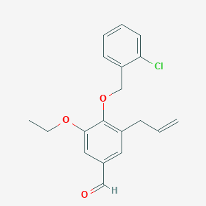 molecular formula C19H19ClO3 B5712144 3-allyl-4-[(2-chlorobenzyl)oxy]-5-ethoxybenzaldehyde 