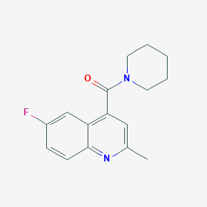 molecular formula C16H17FN2O B5712149 6-fluoro-2-methyl-4-(1-piperidinylcarbonyl)quinoline 