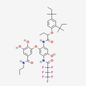 N-Propyl-3-[2-[2-(2,4-di-tert-pentylphenoxy)butyrylamino]-5-[(heptafluorobutyryl)amino]-4-hydroxyphenoxy]-4,5-dihydroxybenzamide