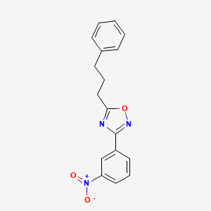 molecular formula C17H15N3O3 B5712153 3-(3-nitrophenyl)-5-(3-phenylpropyl)-1,2,4-oxadiazole 