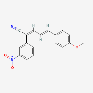 5-(4-methoxyphenyl)-2-(3-nitrophenyl)-2,4-pentadienenitrile