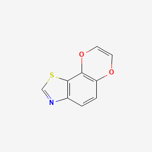 molecular formula C9H5NO2S B571219 [1,4]Dioxino[2,3-g][1,3]benzothiazole CAS No. 116565-92-5