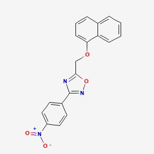 molecular formula C19H13N3O4 B5712197 5-[(1-naphthyloxy)methyl]-3-(4-nitrophenyl)-1,2,4-oxadiazole 