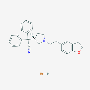 molecular formula C28H29BrN2O B057122 (3S)-1-[2-(2,3-二氢-5-苯并呋喃基)乙基]-α,α-二苯基-3-吡咯烷乙腈氢溴酸盐 CAS No. 608127-89-5