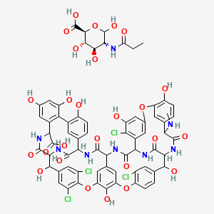 molecular formula C68H60Cl4N8O26 B571221 Ardacin CAS No. 117742-13-9