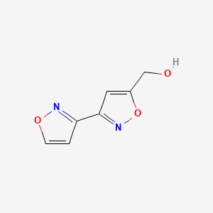molecular formula C7H6N2O3 B571222 [3,3'-Biisoxazol]-5-ylmethanol CAS No. 120208-31-3