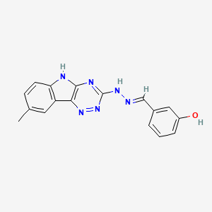 molecular formula C17H14N6O B5712225 3-hydroxybenzaldehyde (8-methyl-5H-[1,2,4]triazino[5,6-b]indol-3-yl)hydrazone 
