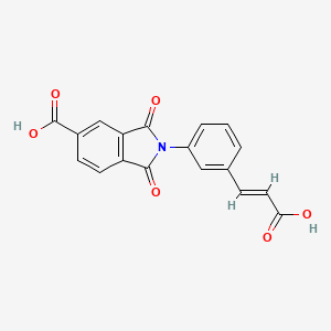 molecular formula C18H11NO6 B5712233 2-[3-(2-carboxyvinyl)phenyl]-1,3-dioxo-5-isoindolinecarboxylic acid 