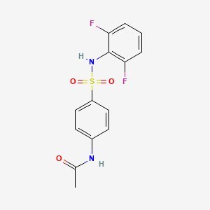 molecular formula C14H12F2N2O3S B5712250 N-(4-{[(2,6-difluorophenyl)amino]sulfonyl}phenyl)acetamide 