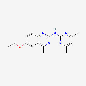 molecular formula C17H19N5O B5712270 N-(4,6-dimethyl-2-pyrimidinyl)-6-ethoxy-4-methyl-2-quinazolinamine 