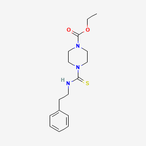 molecular formula C16H23N3O2S B5712278 ethyl 4-{[(2-phenylethyl)amino]carbonothioyl}-1-piperazinecarboxylate 