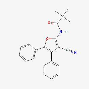 N-(3-cyano-4,5-diphenyl-2-furyl)-2,2-dimethylpropanamide