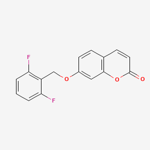 molecular formula C16H10F2O3 B5712282 7-[(2,6-difluorobenzyl)oxy]-2H-chromen-2-one 
