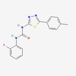 molecular formula C16H13FN4OS B5712300 N-(2-fluorophenyl)-N'-[5-(4-methylphenyl)-1,3,4-thiadiazol-2-yl]urea 