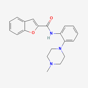 molecular formula C20H21N3O2 B5712308 N-[2-(4-methyl-1-piperazinyl)phenyl]-1-benzofuran-2-carboxamide 