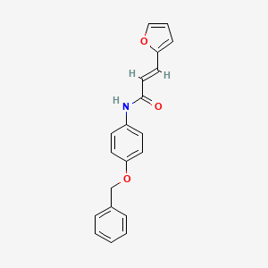 molecular formula C20H17NO3 B5712319 N-[4-(benzyloxy)phenyl]-3-(2-furyl)acrylamide 