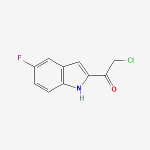 molecular formula C10H7ClFNO B571233 2-Chloro-1-(5-fluoro-1H-indol-2-yl)ethanone CAS No. 115027-02-6