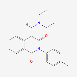 molecular formula C21H22N2O2 B5712360 4-[(diethylamino)methylene]-2-(4-methylphenyl)-1,3(2H,4H)-isoquinolinedione 