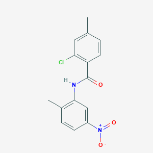 molecular formula C15H13ClN2O3 B5712374 2-chloro-4-methyl-N-(2-methyl-5-nitrophenyl)benzamide 